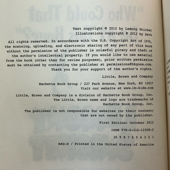 Lemony Snicket Book - Who Could That Be at This Hour? - Picture 5 of 16